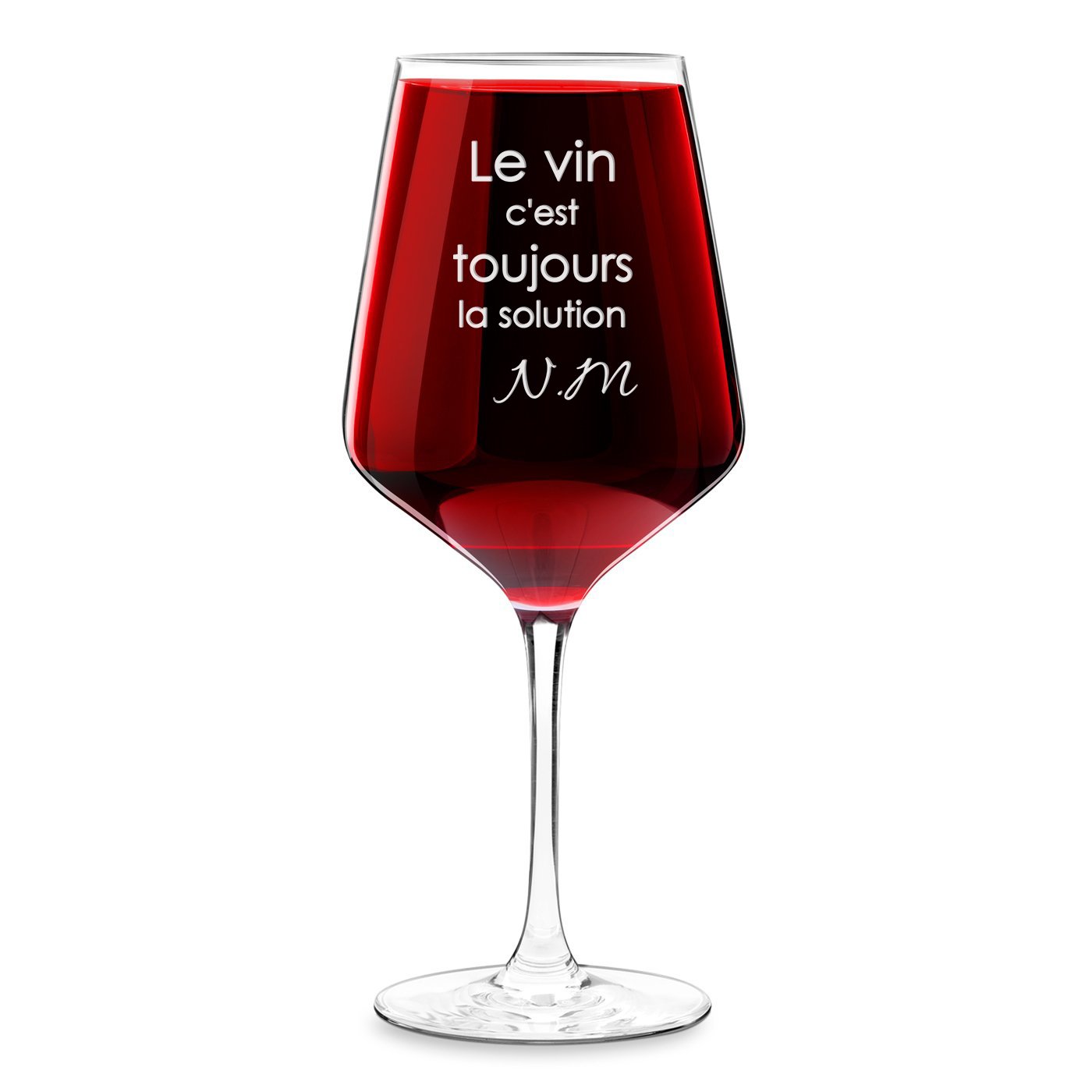 Vaso de vino Murrano XL con grabado para ella