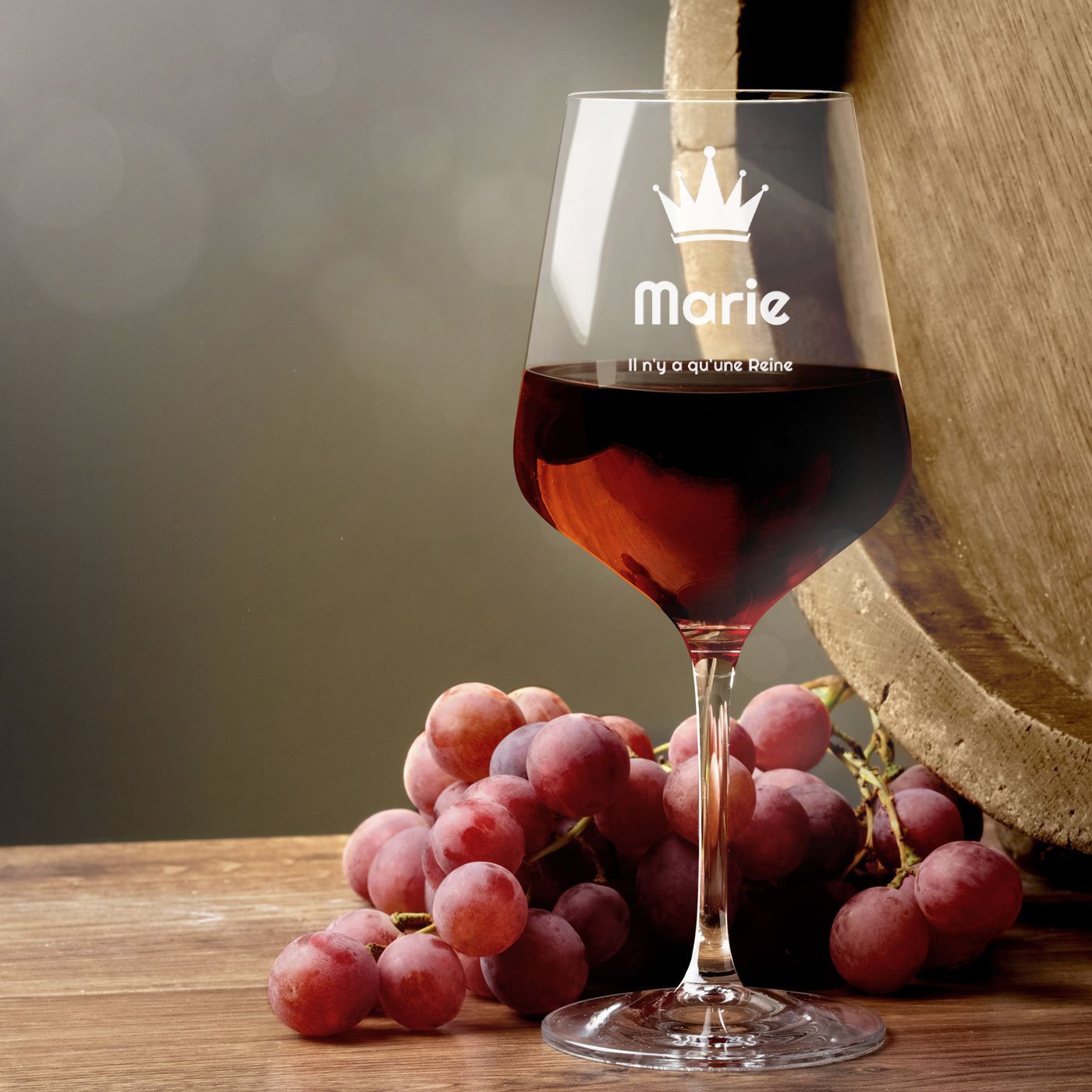 Vaso de vino Murrano XL con grabado para el cumpleaños de una joven