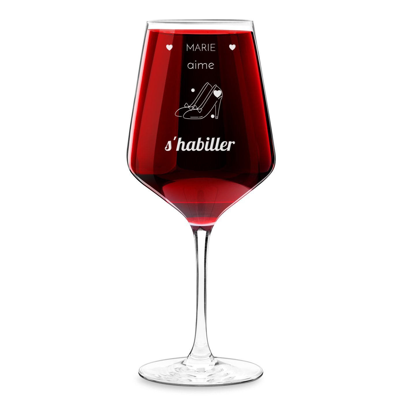 Vaso de vino Murrano XL con grabado para fiesta de soltera