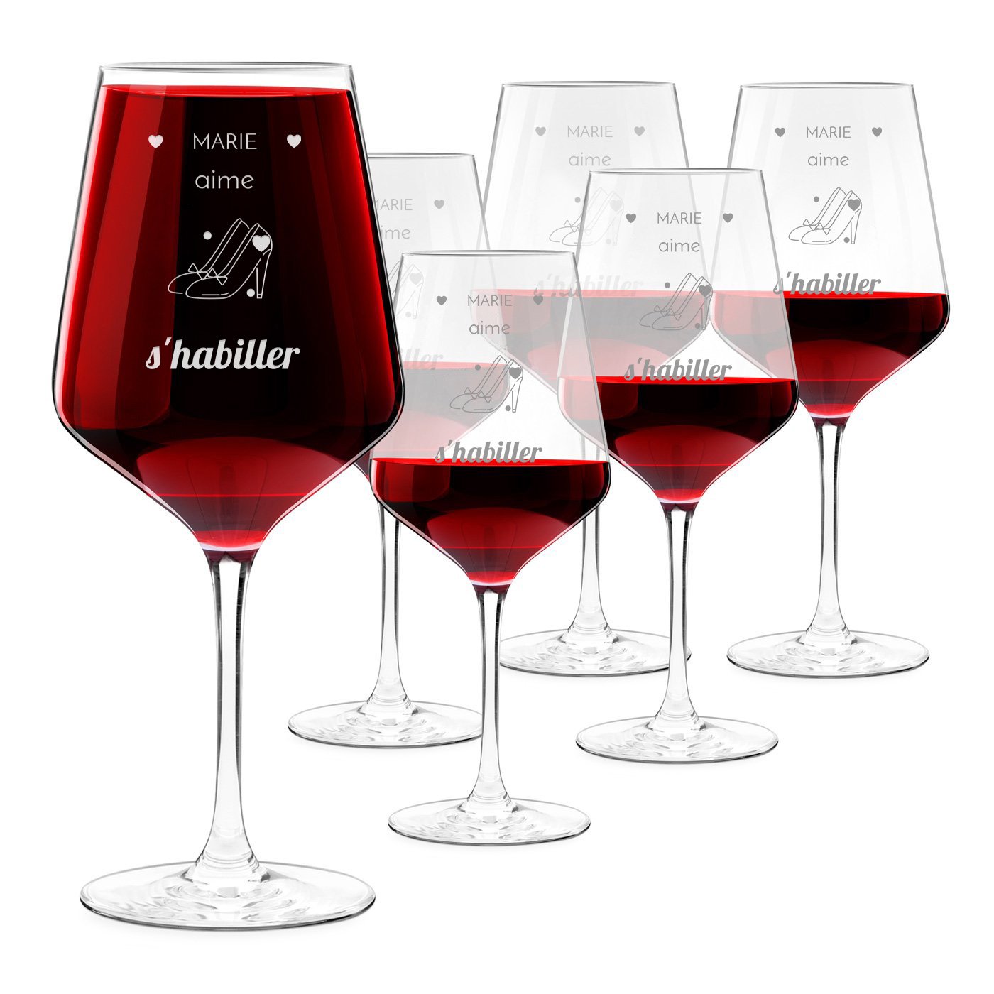 Copas de vino Murrano XL con grabado - Regalo de despedida de soltera para la mejor amiga