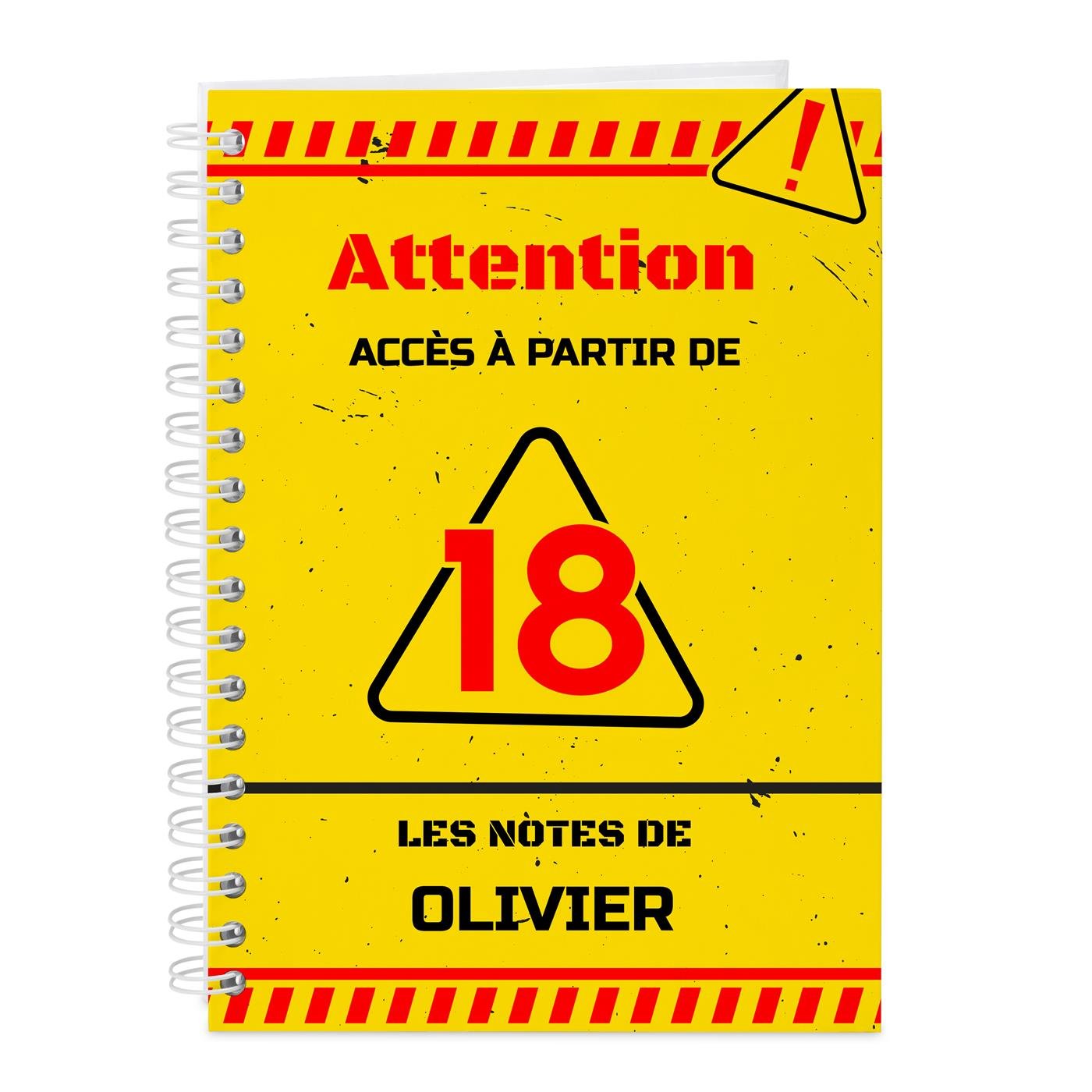 Cuaderno personalizado Murrano para el 18º cumpleaños de un amigo