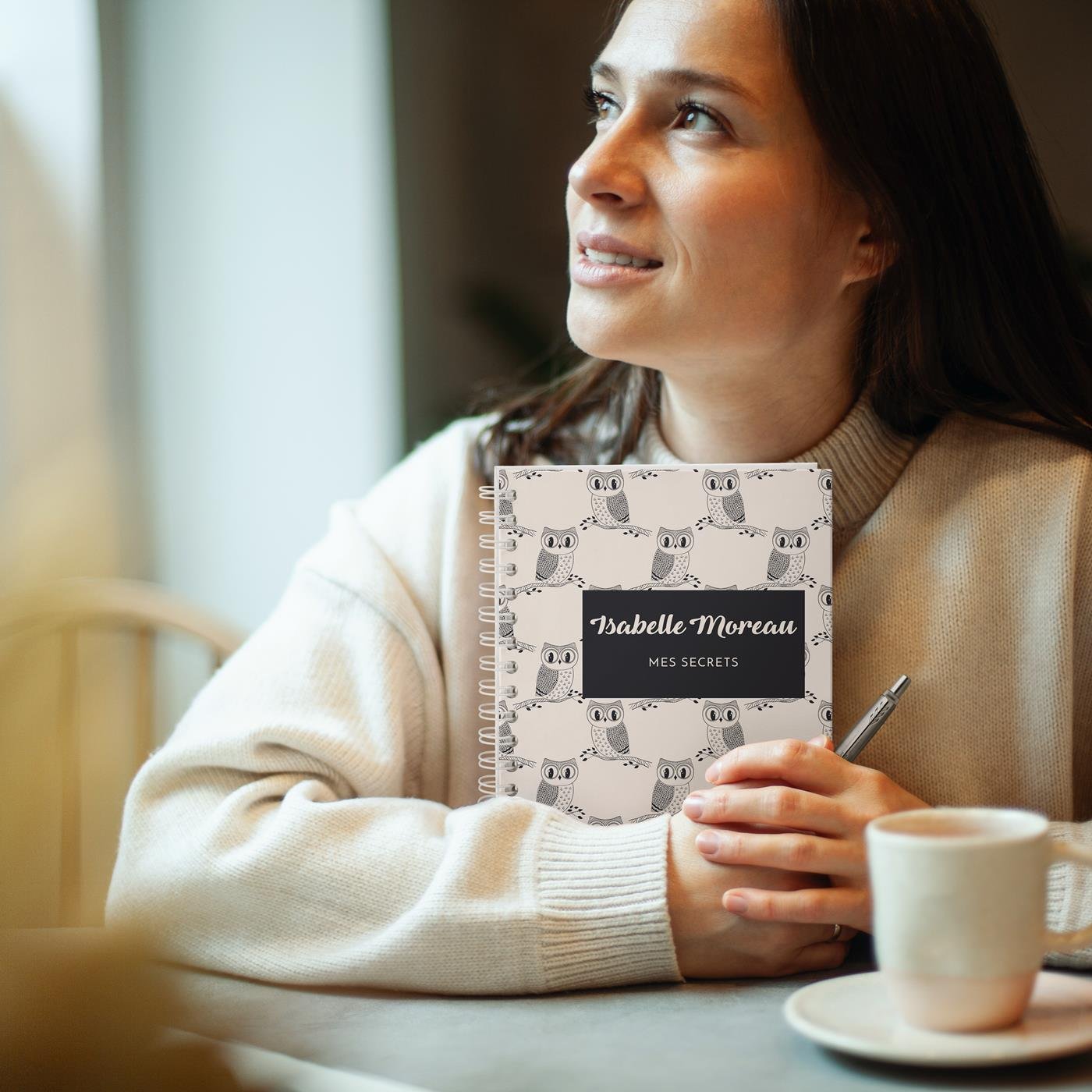 Murrano Personalized Spiral Notebook for Girls and Women