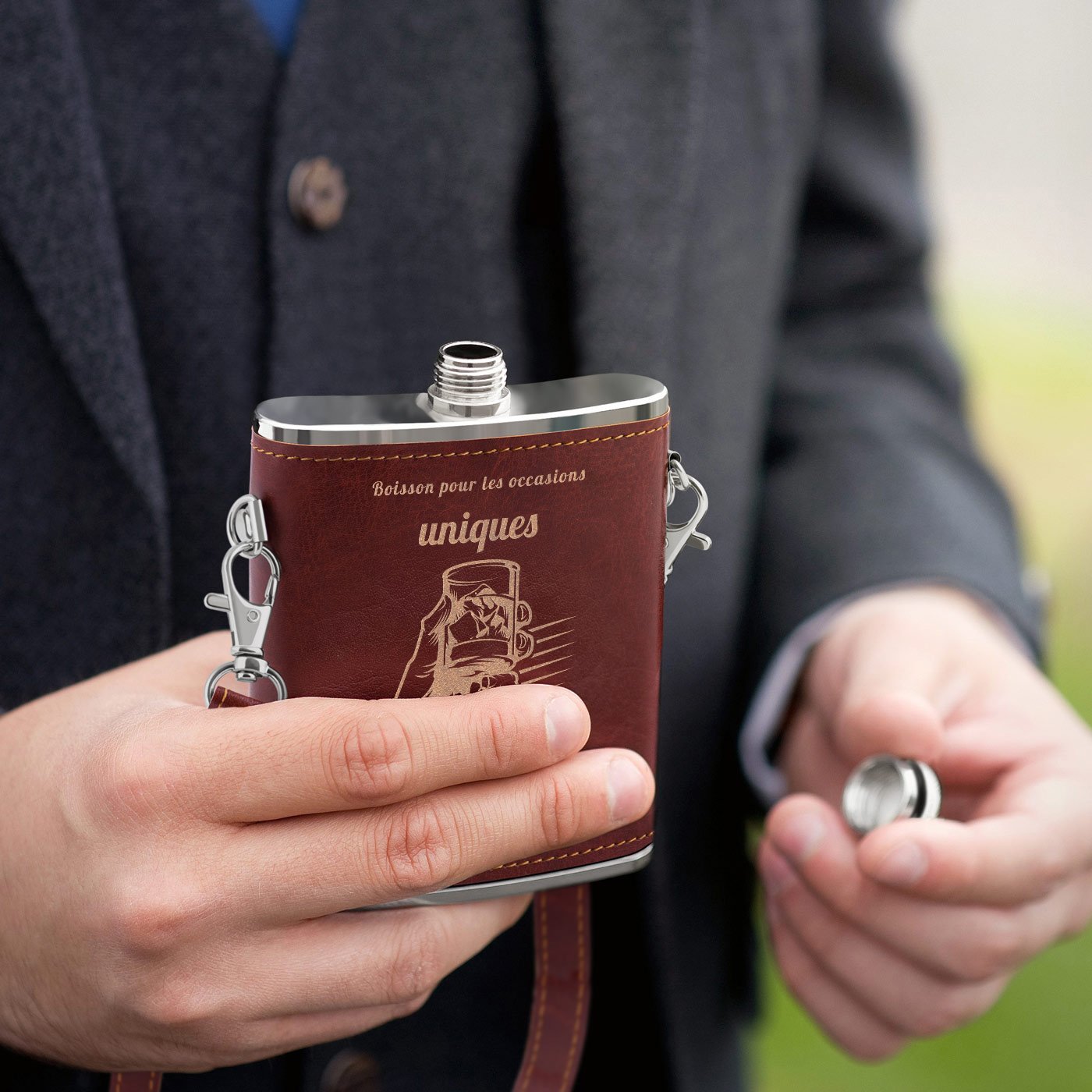 Murrano Personalized Flask with Case - Brother-in-Law