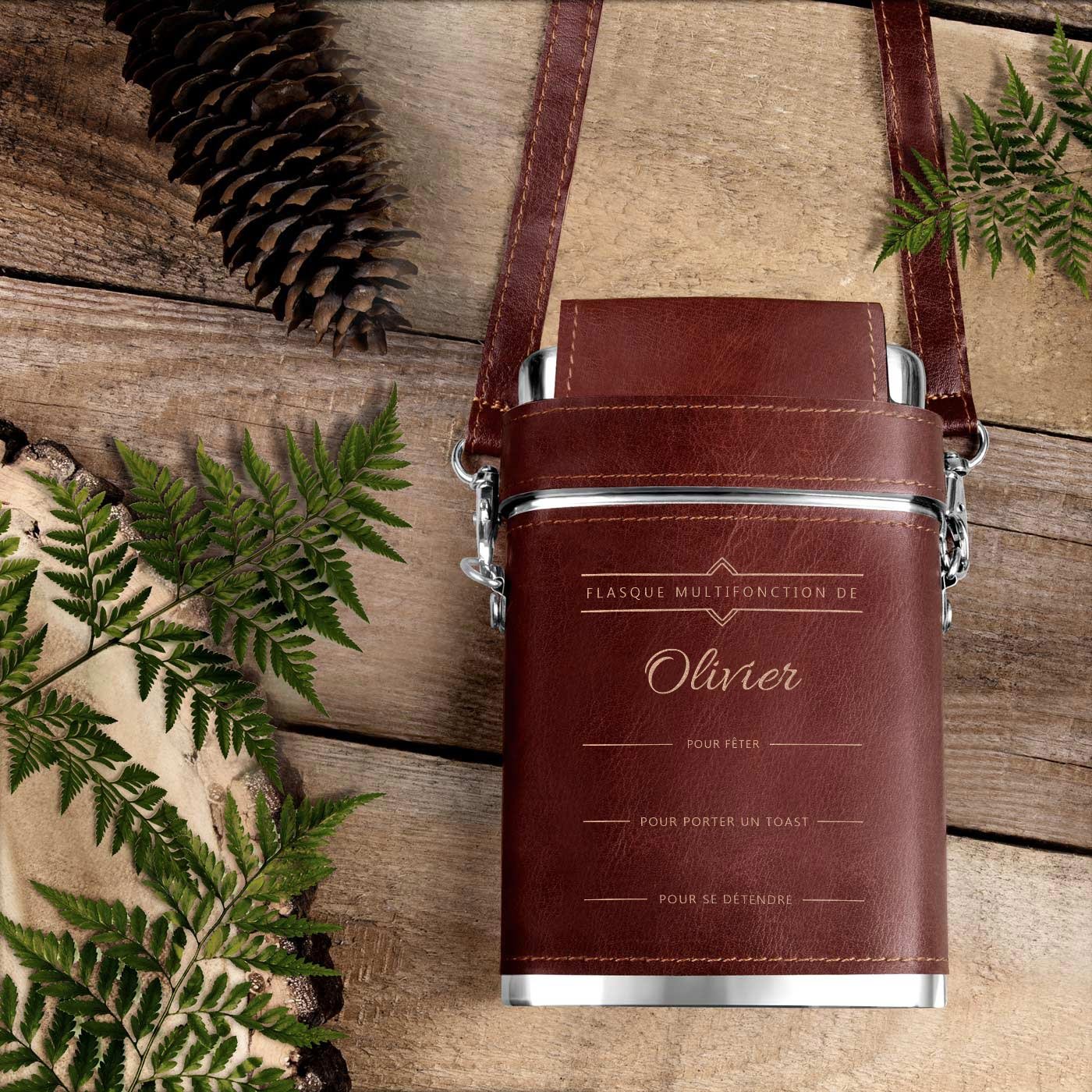 Murrano Custom Flask with Case for Colleague