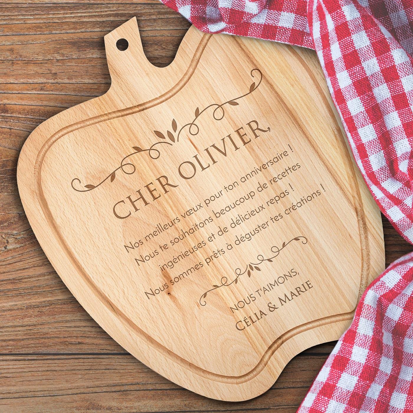 Custom Apple-Shaped Cutting Board by Murrano