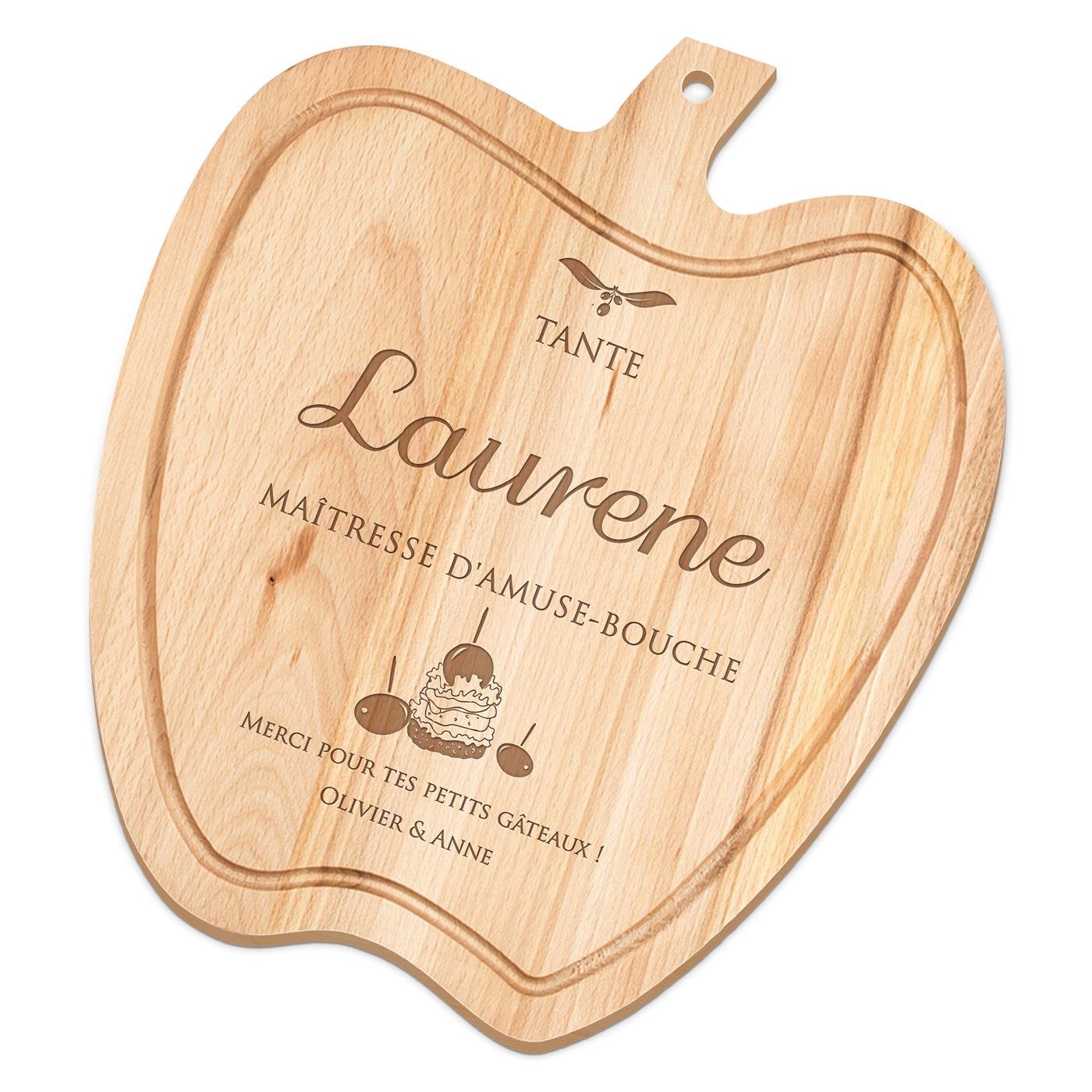 Planche à découper en forme de pomme personnalisée Murrano