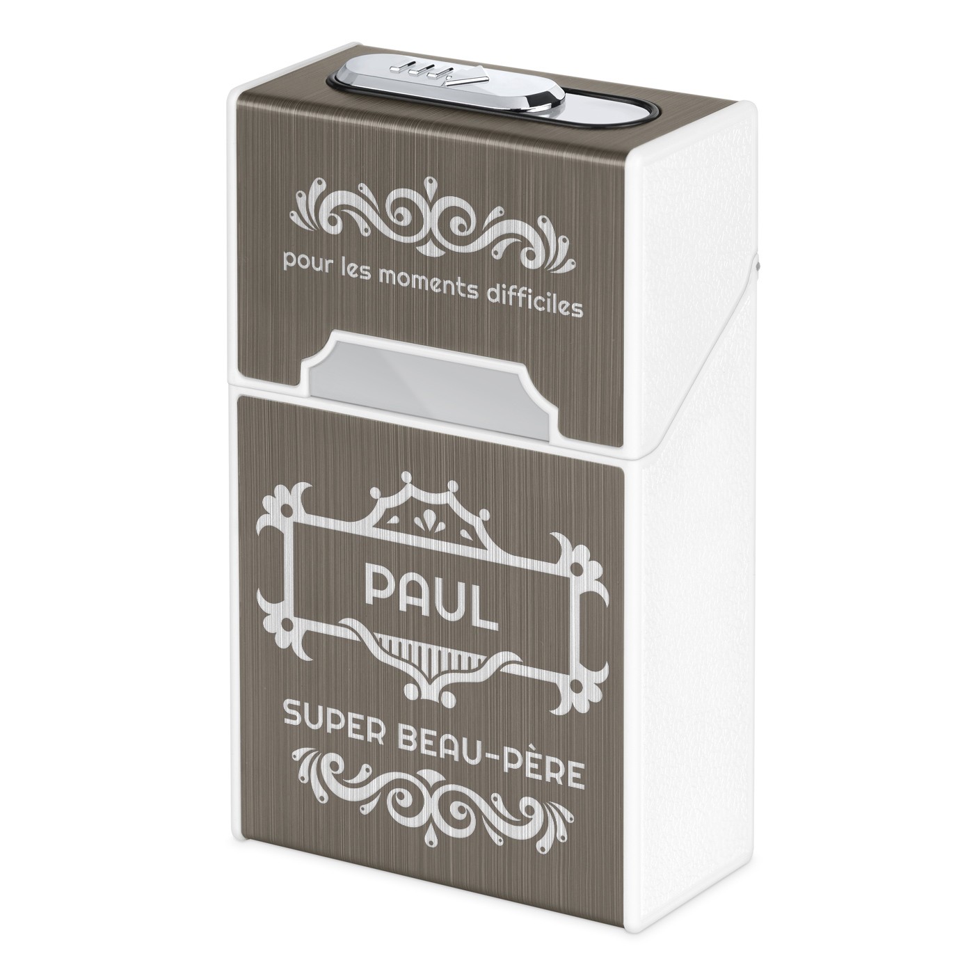 Estuche de cigarros Murrano con encendido USB y grabado para suegro