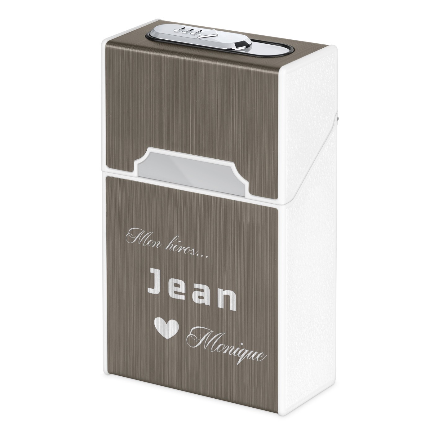 Cajita de cigarros personalizada de Murrano para hombre con encendedor USB