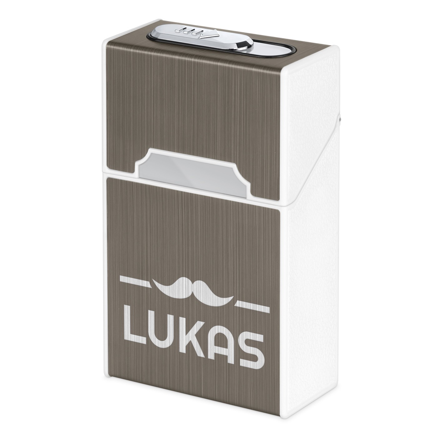 Estuche personalizado para cigarrillos Murrano con encendedor USB para él