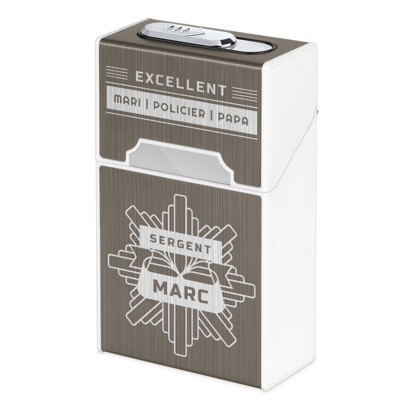 Estuche de cigarrillos Murrano para el mejor papá con encendedor USB