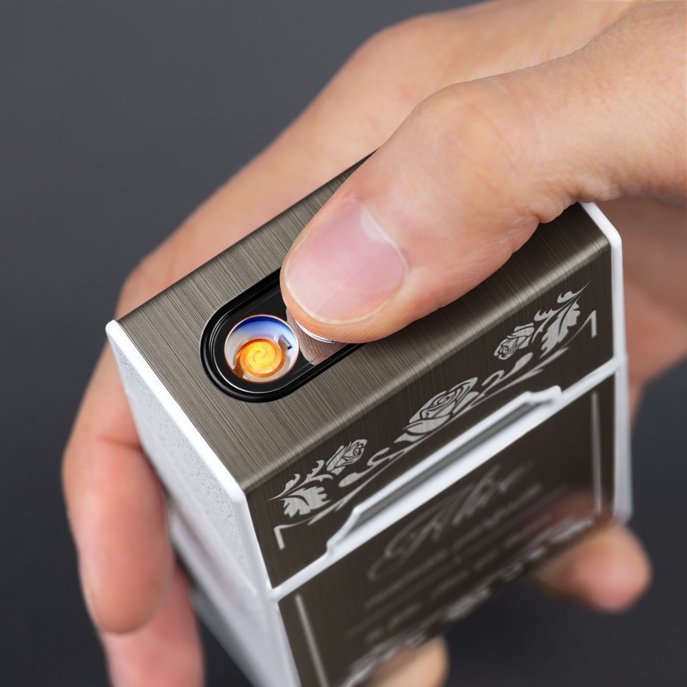 Estuche de cigarrillos Murrano para el Día de las Madres con encendedor USB