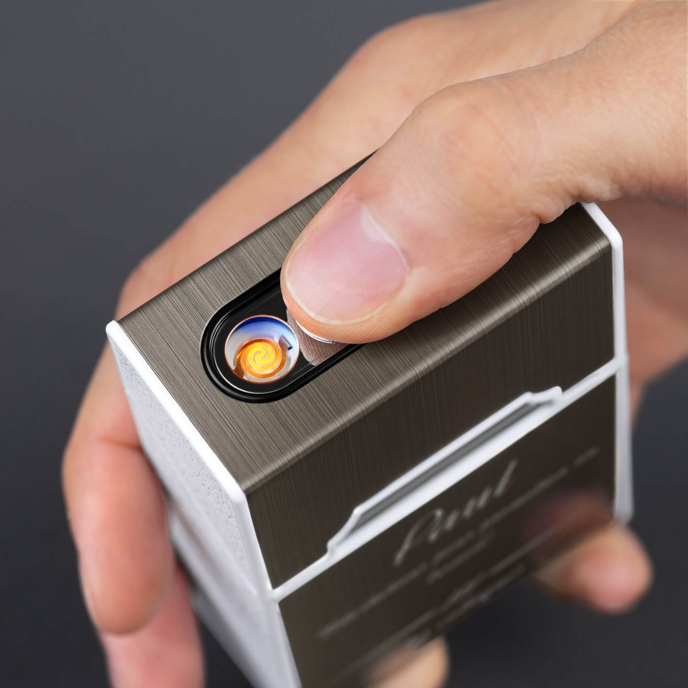 Cajita de cigarrillos Murrano con encendido USB y grabado