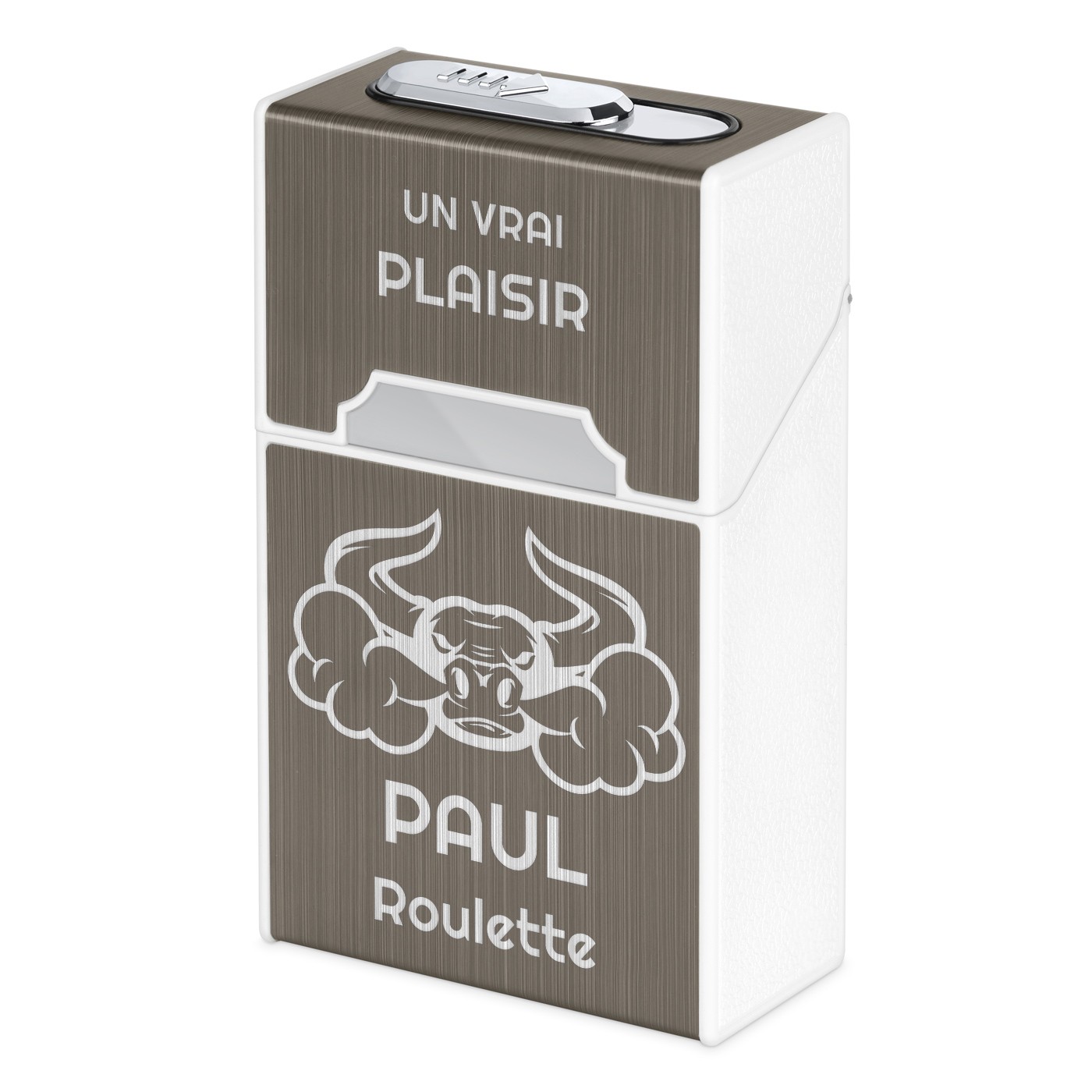 Estuche de cigarrillos Murrano con encendido USB y grabado para él