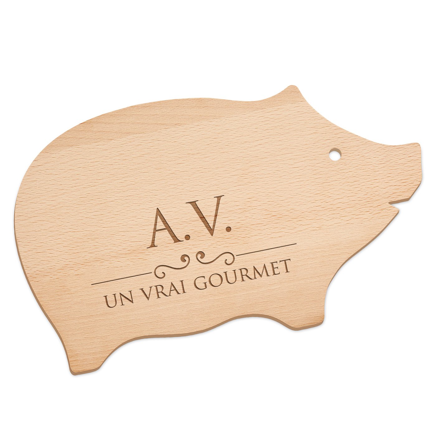 Planche à découper personnalisée en forme de cochon Murrano