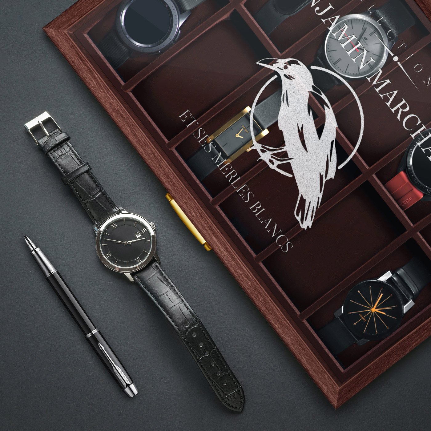 Murrano Personalized 12-Watch Box for Friend's Birthday