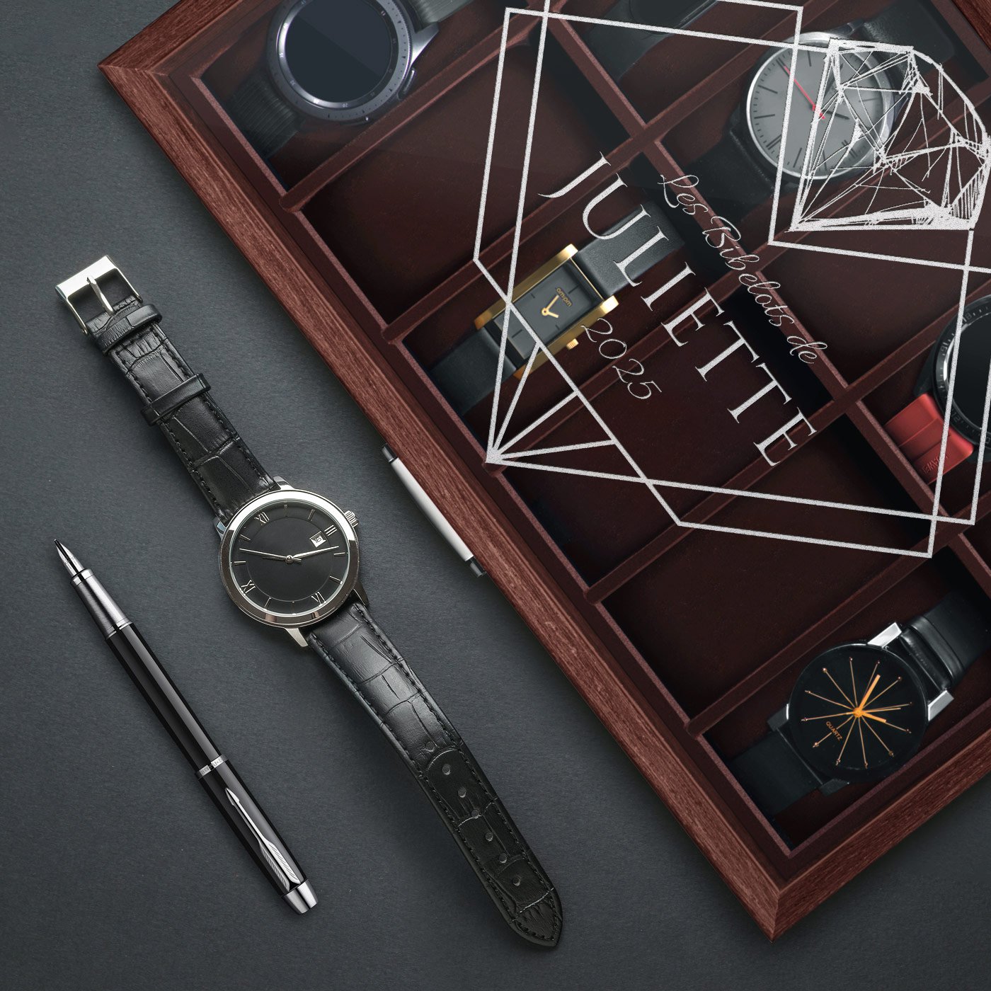 Murrano Personalized 12-Watch Box for a Friend's Birthday