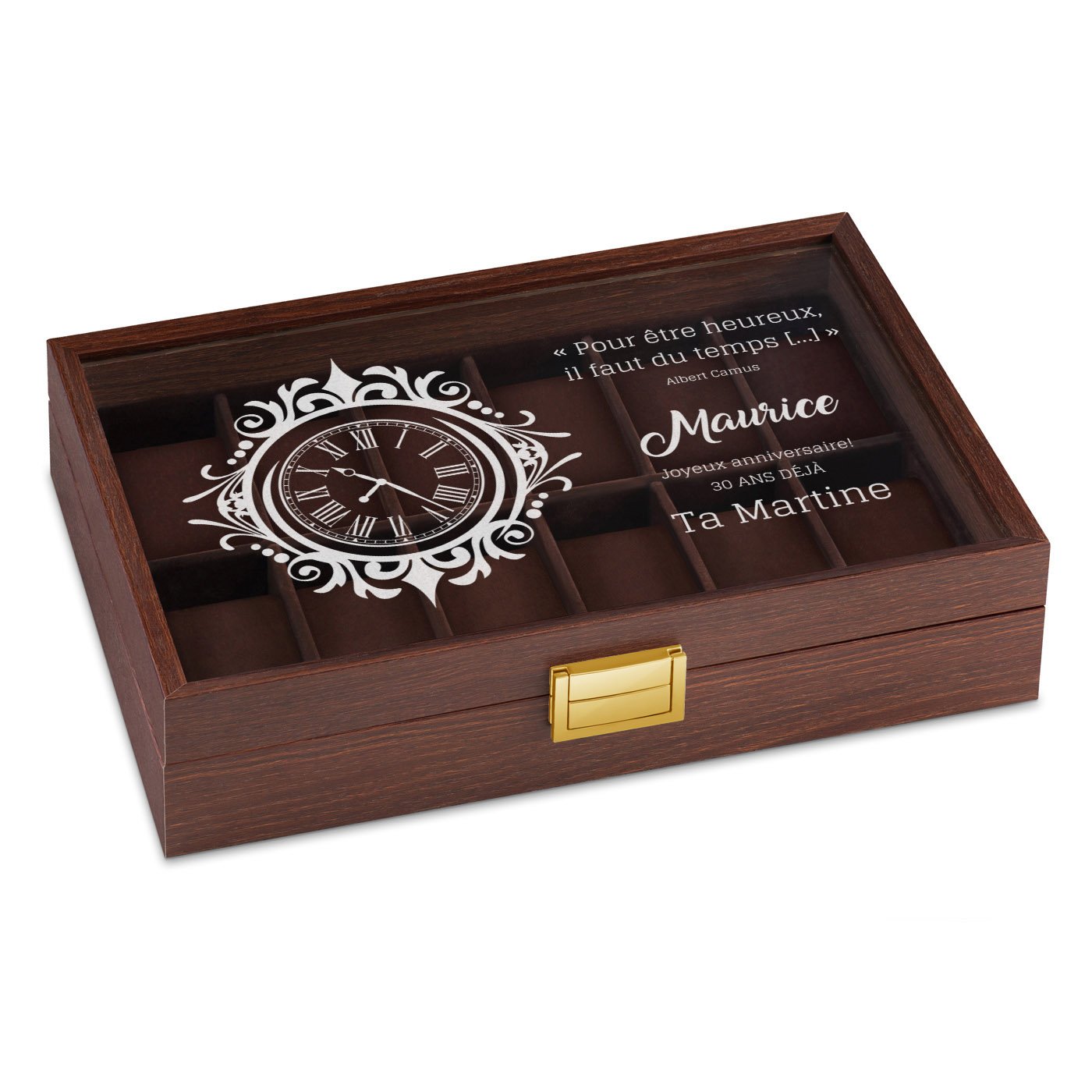 Murrano Personalized Watch Box for Husband's 30th Birthday