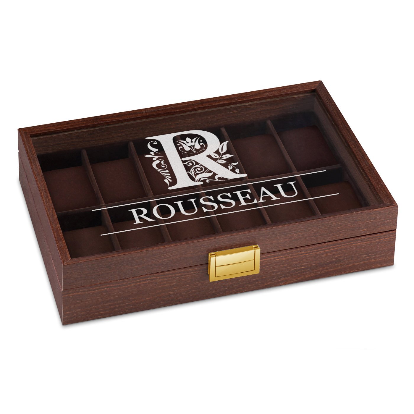 Caja personalizada de relojes Murrano para el cumpleaños de un caballero