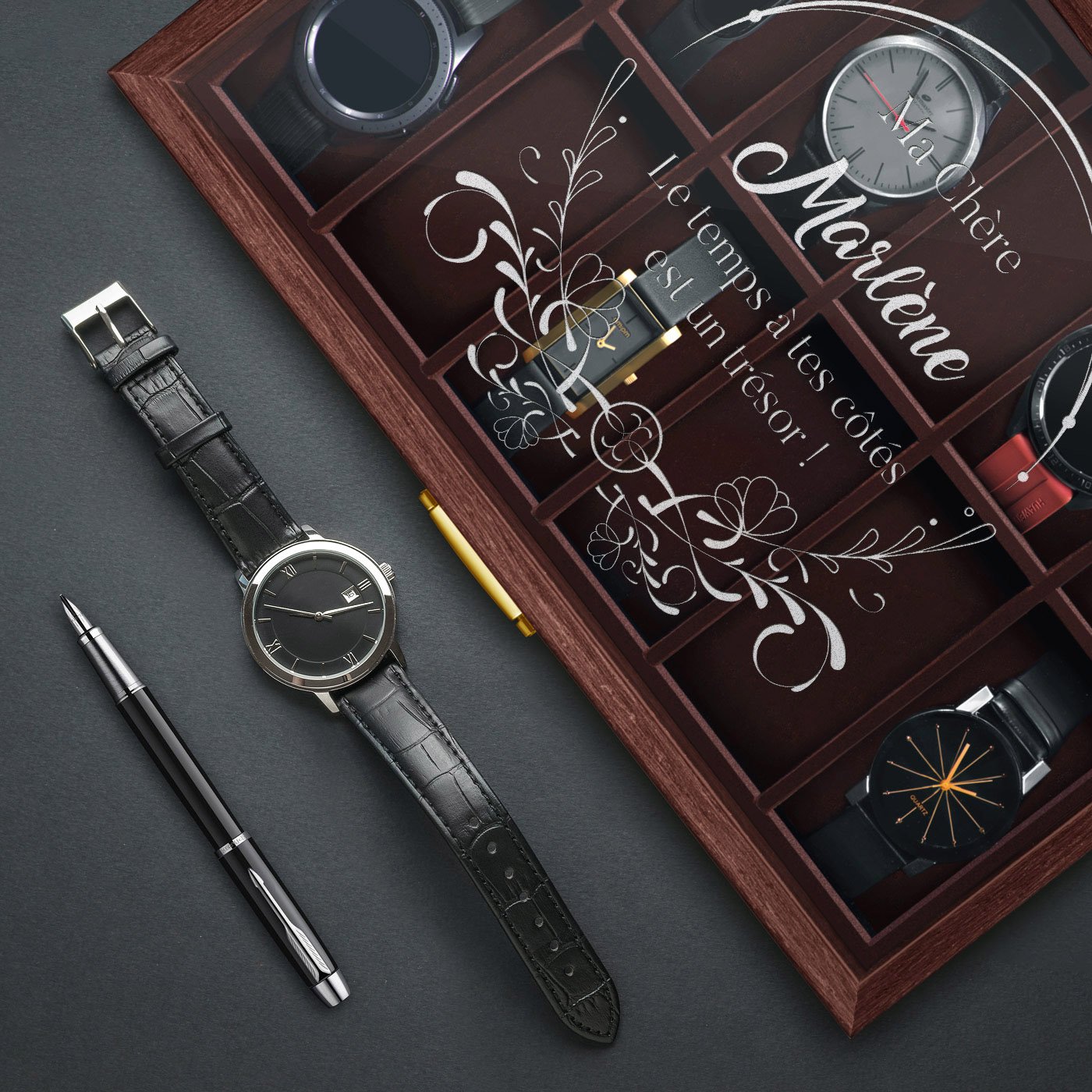 Murrano Personalized Watch Box for Women
