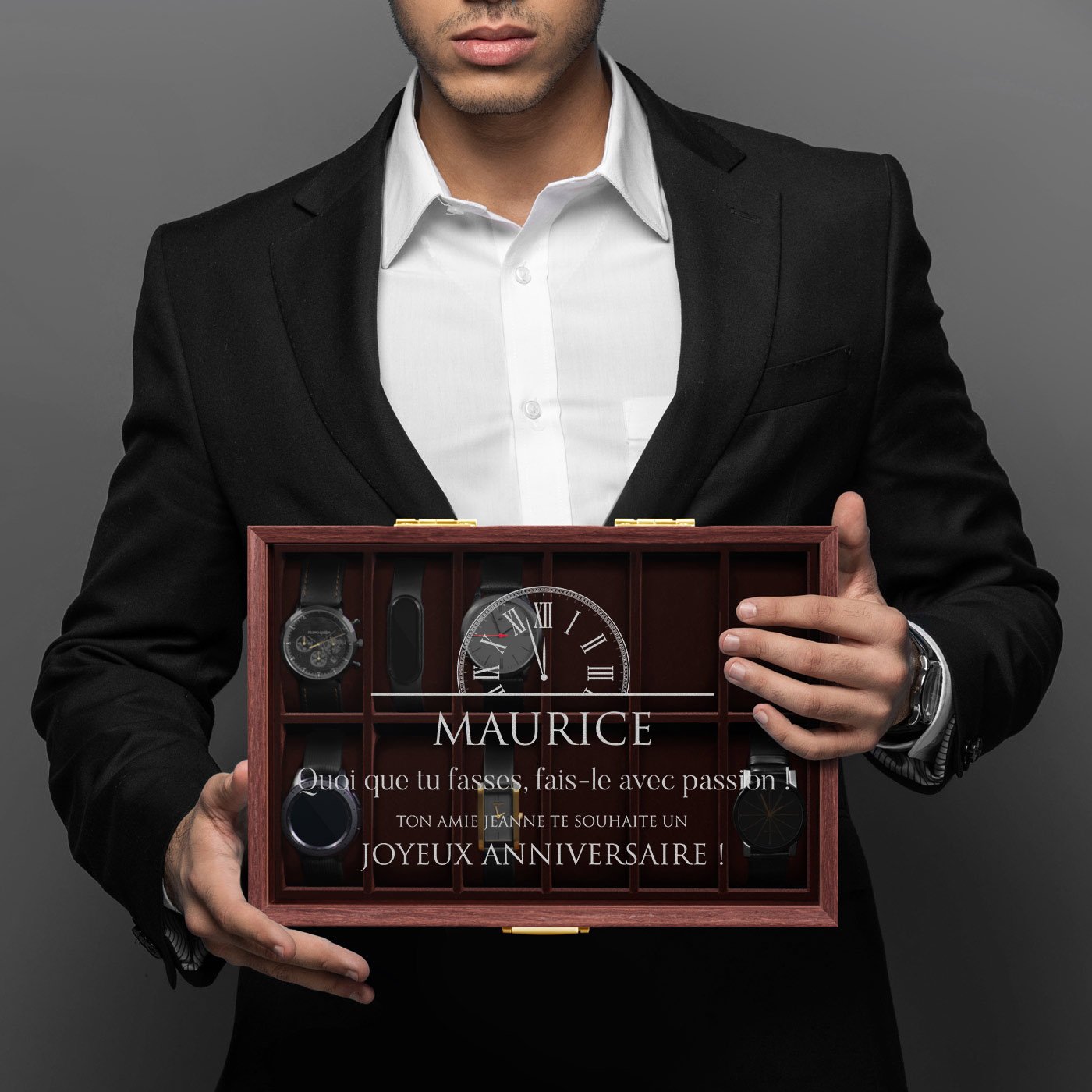 Murrano Customized Watch Box for a Best Friend's Birthday