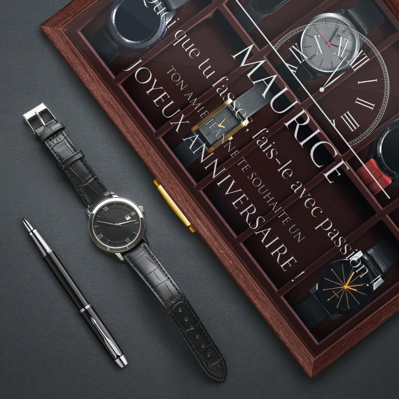 Murrano Customized Watch Box for a Best Friend's Birthday