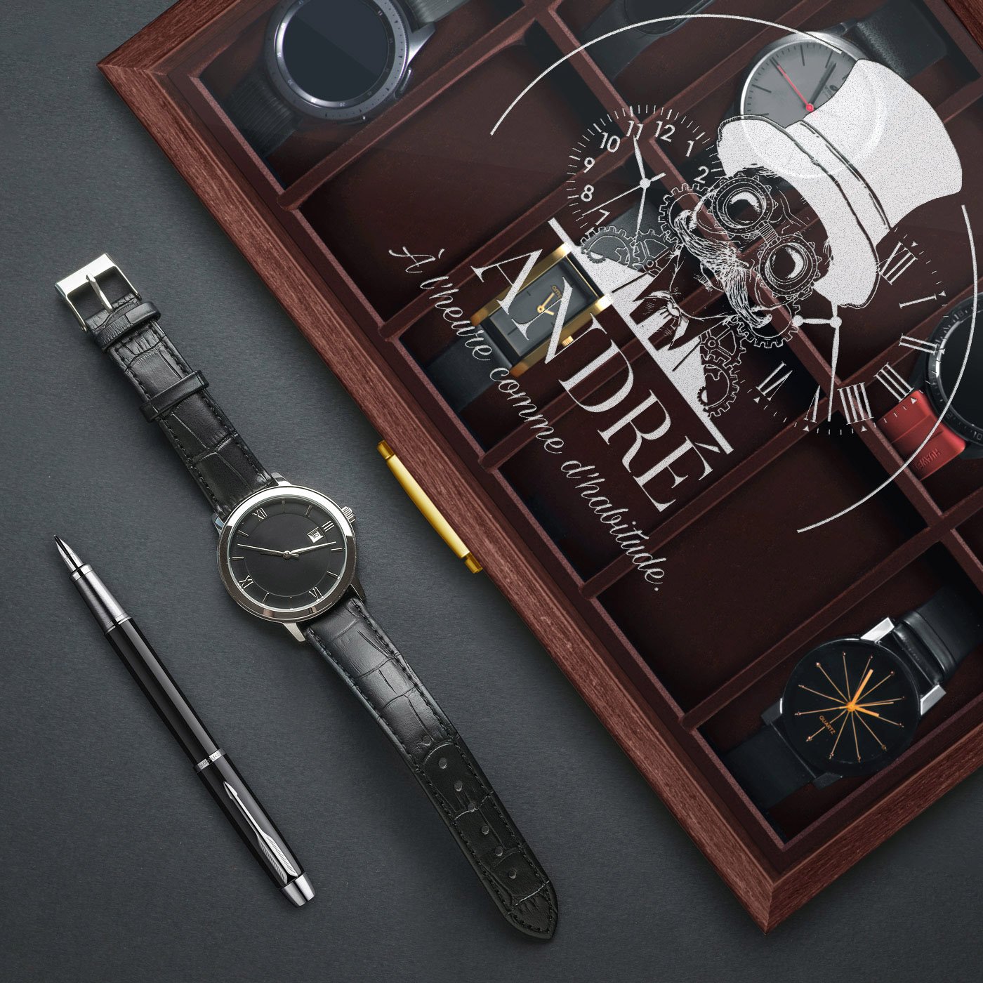Murrano Personalized 12-Watch Box for Father's Day