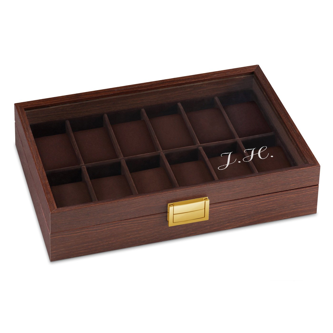 Caja personalizada para relojes Murrano (12 relojes) con grabado para el cumpleaños de un ser querido