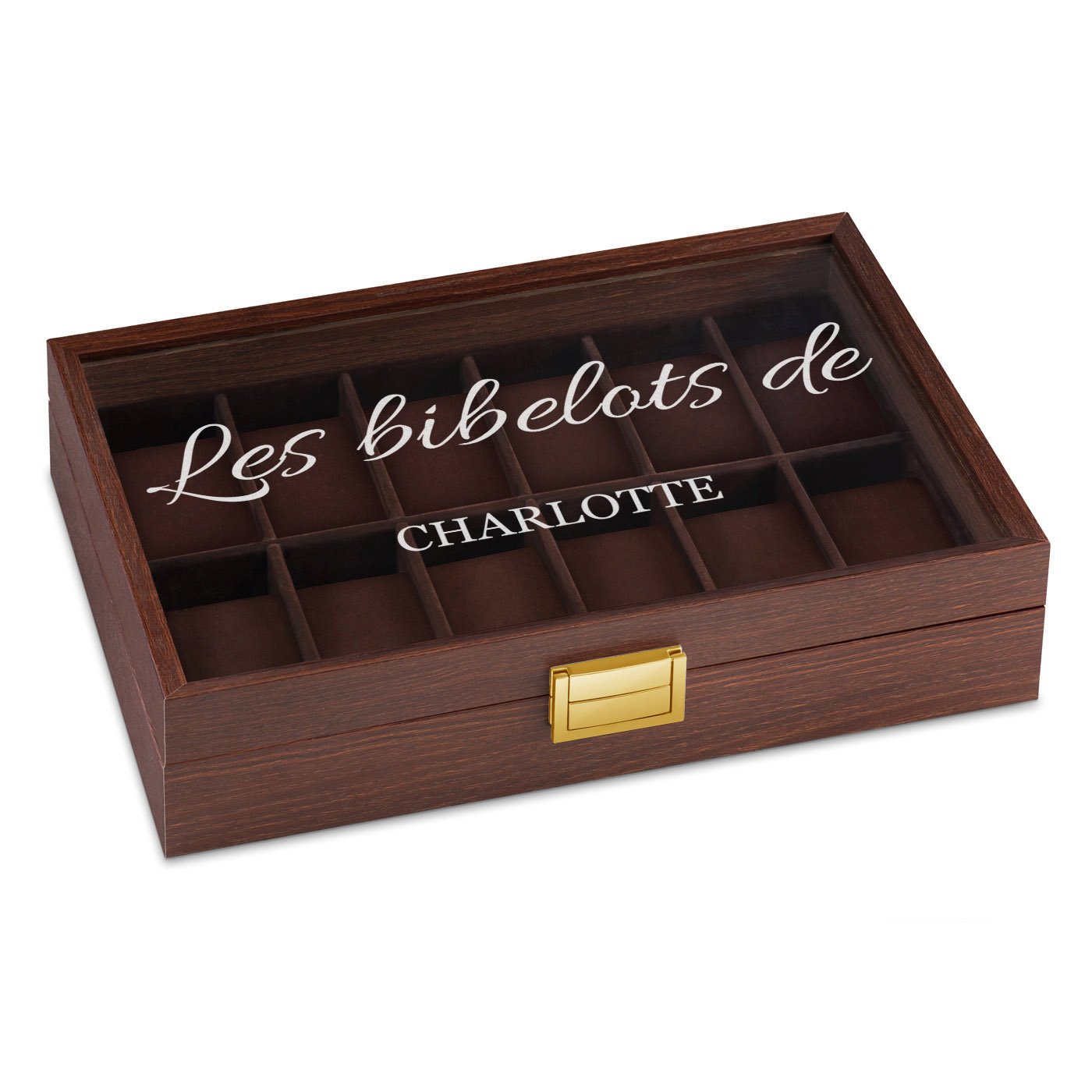 Caja personalizada para relojes Murrano para el cumpleaños de su esposa