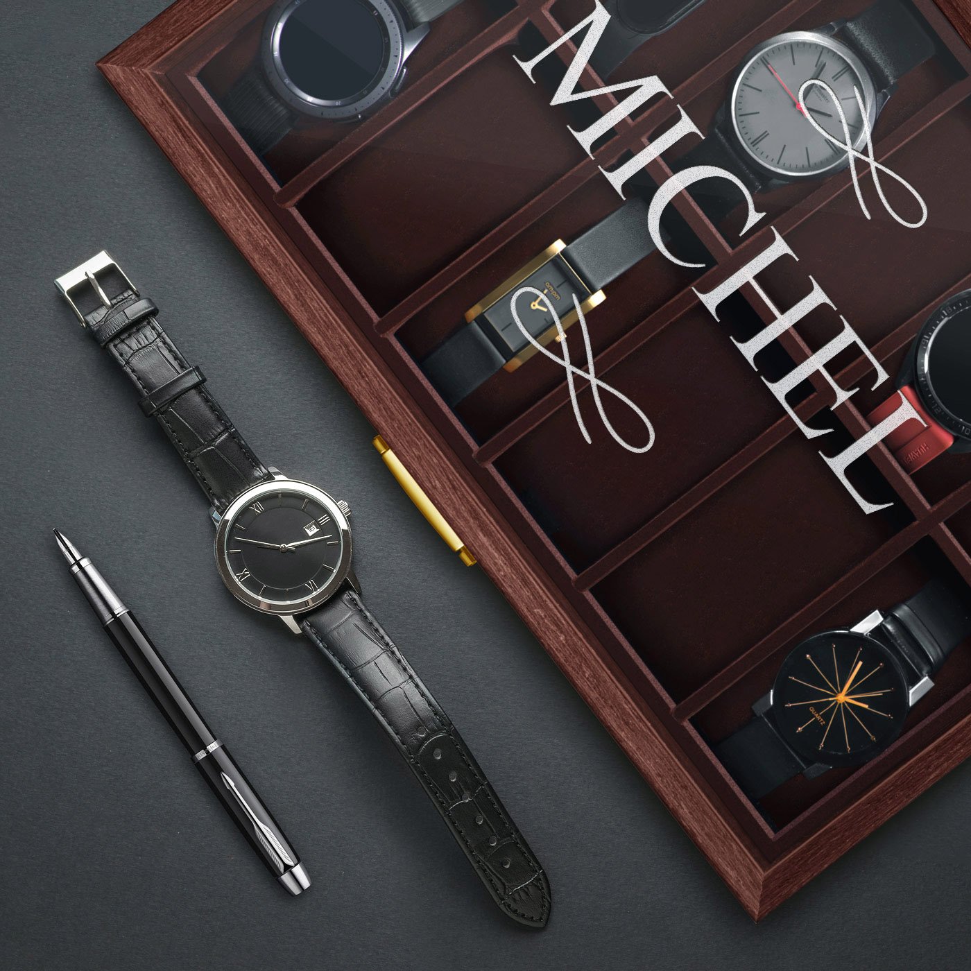 Murrano Customized Watch Box for Husband's Birthday