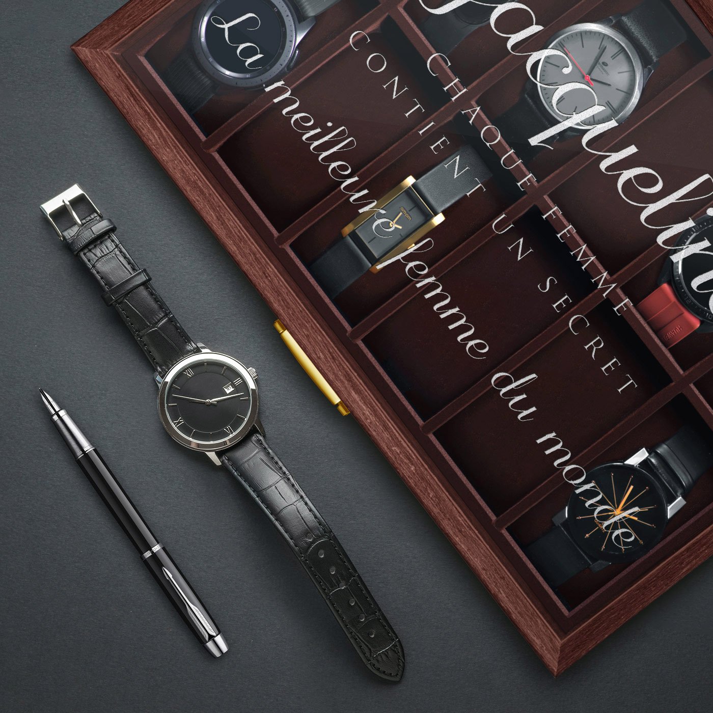 Caja personalizada de relojes Murrano para esposa - Regalo de aniversario de bodas