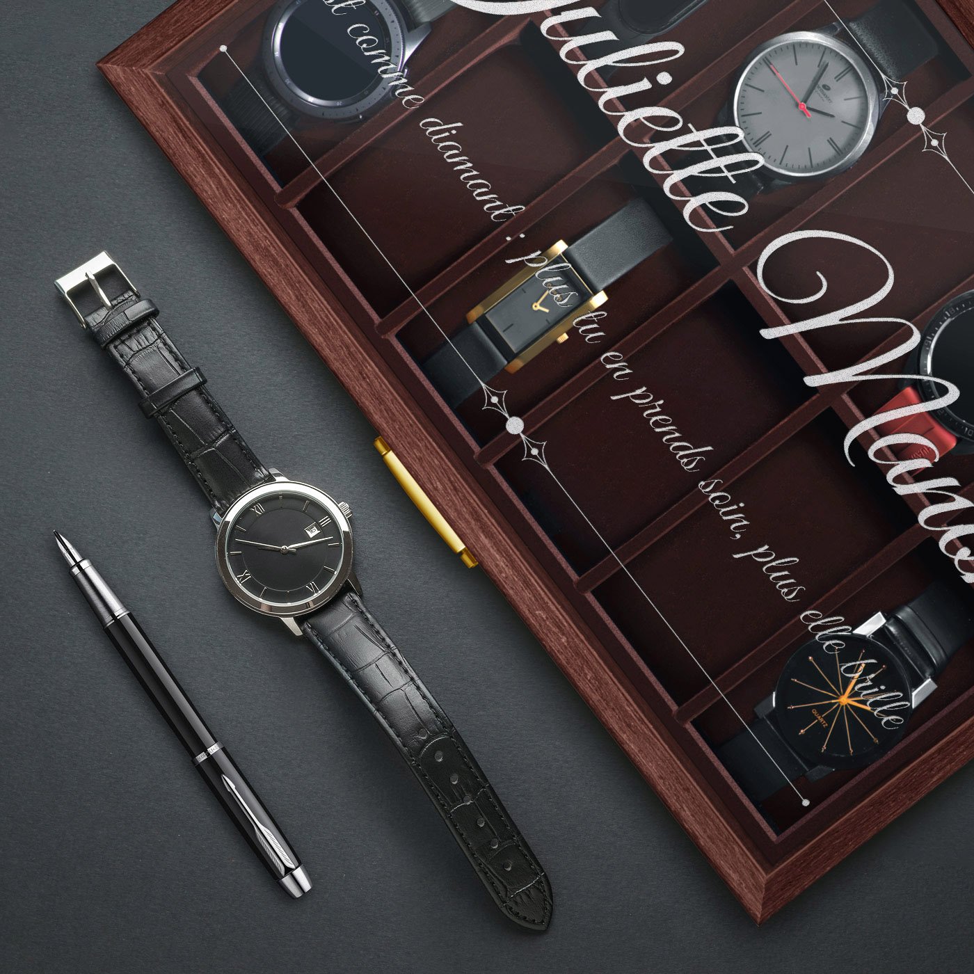 Murrano Personalized 12-Watch Box for Her - Valentine's Day
