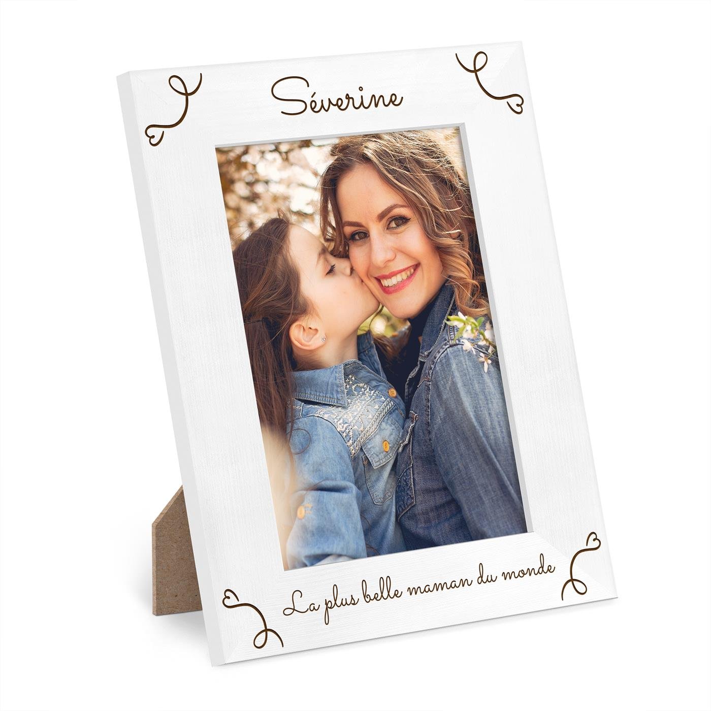 Marco de fotos personalizado de madera Murrano para mamá