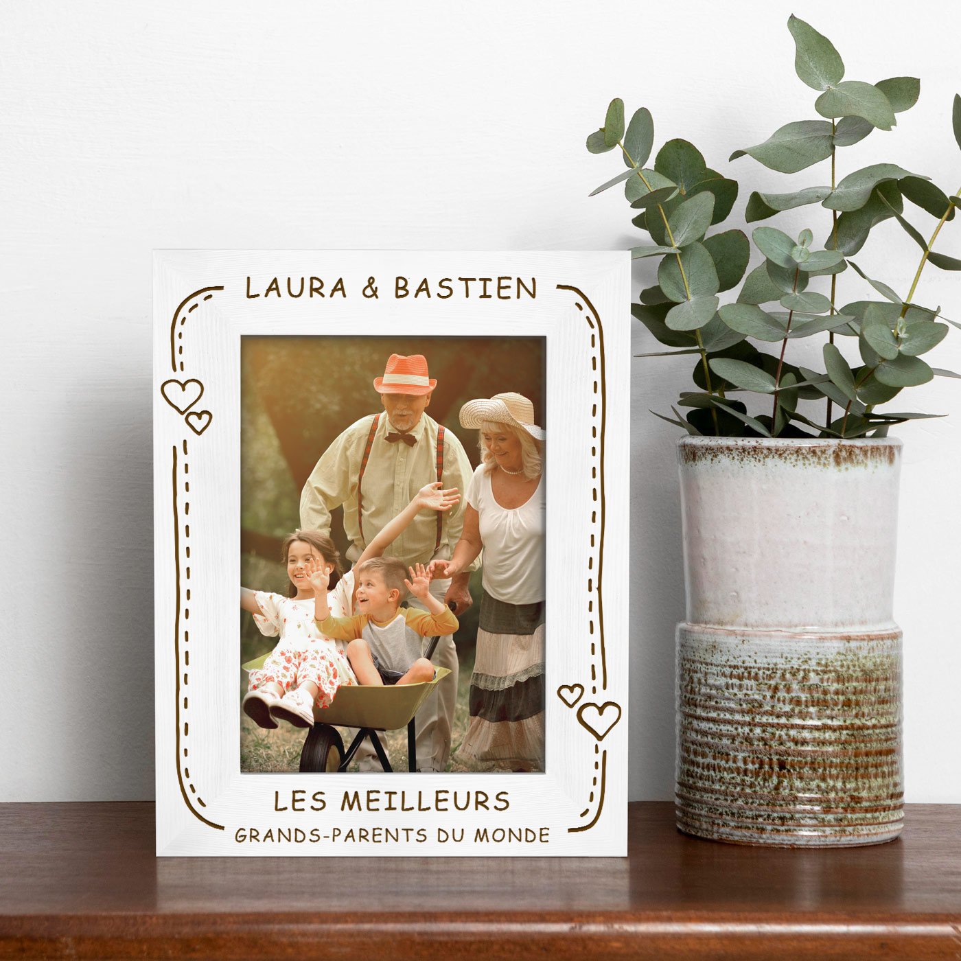 Marco de fotos personalizado de madera para abuelos