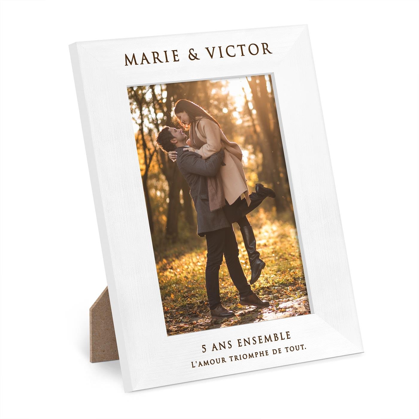 Marco de fotos personalizado de Murrano para el regalo del aniversario de bodas