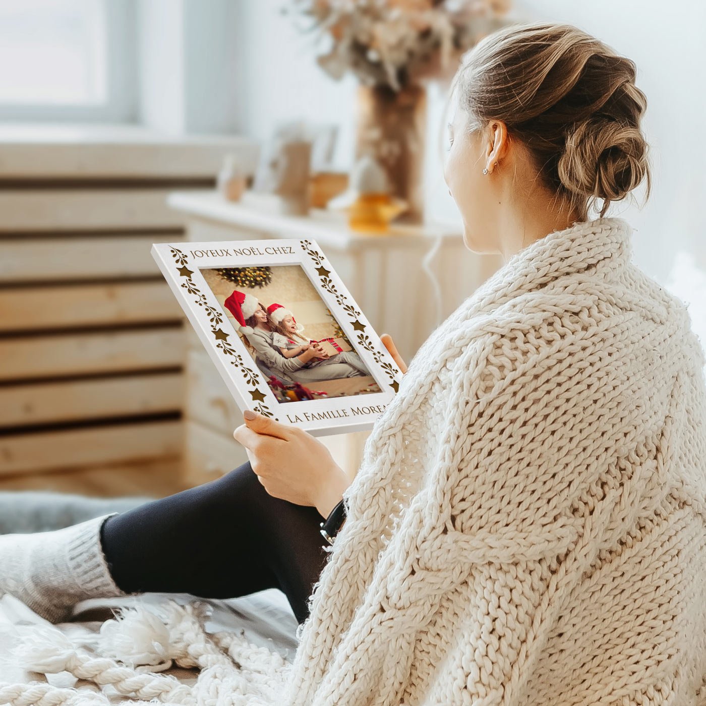 Murrano Personalized Wood Photo Frame for Christmas