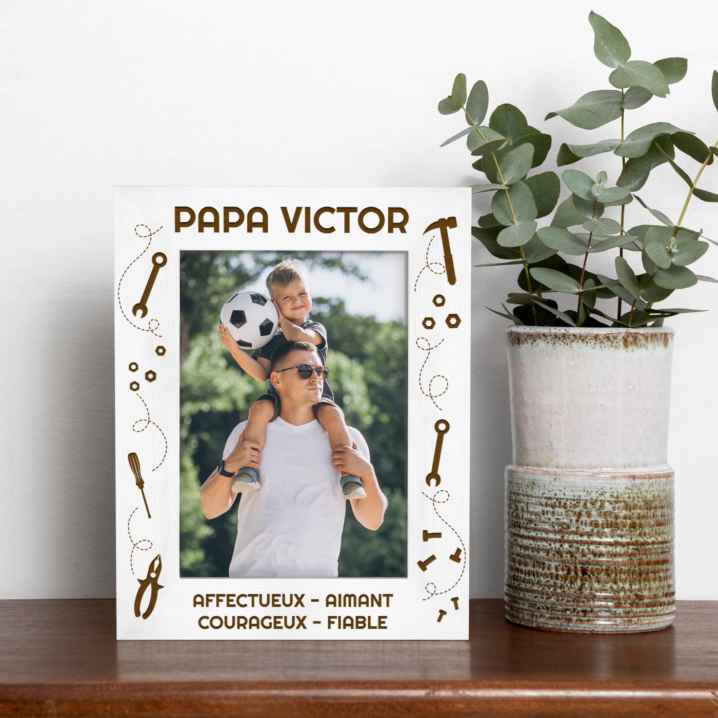 Marco de foto personalizado para el mejor papá