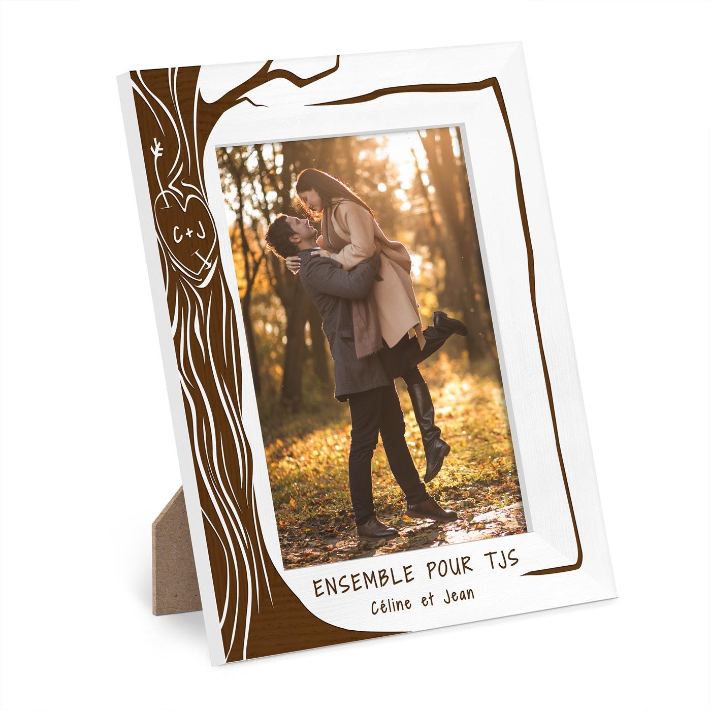 Marco de fotos de madera personalizado para pareja - Murrano