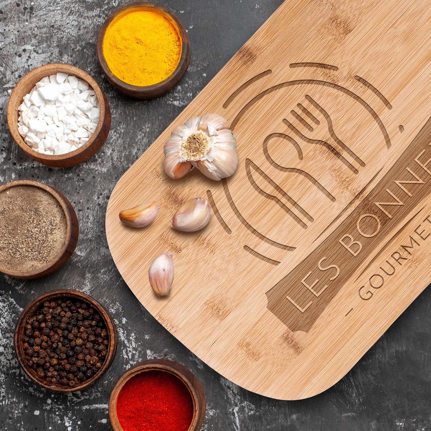 Murrano Bamboo Cutting Board with Engraving for Housewarming