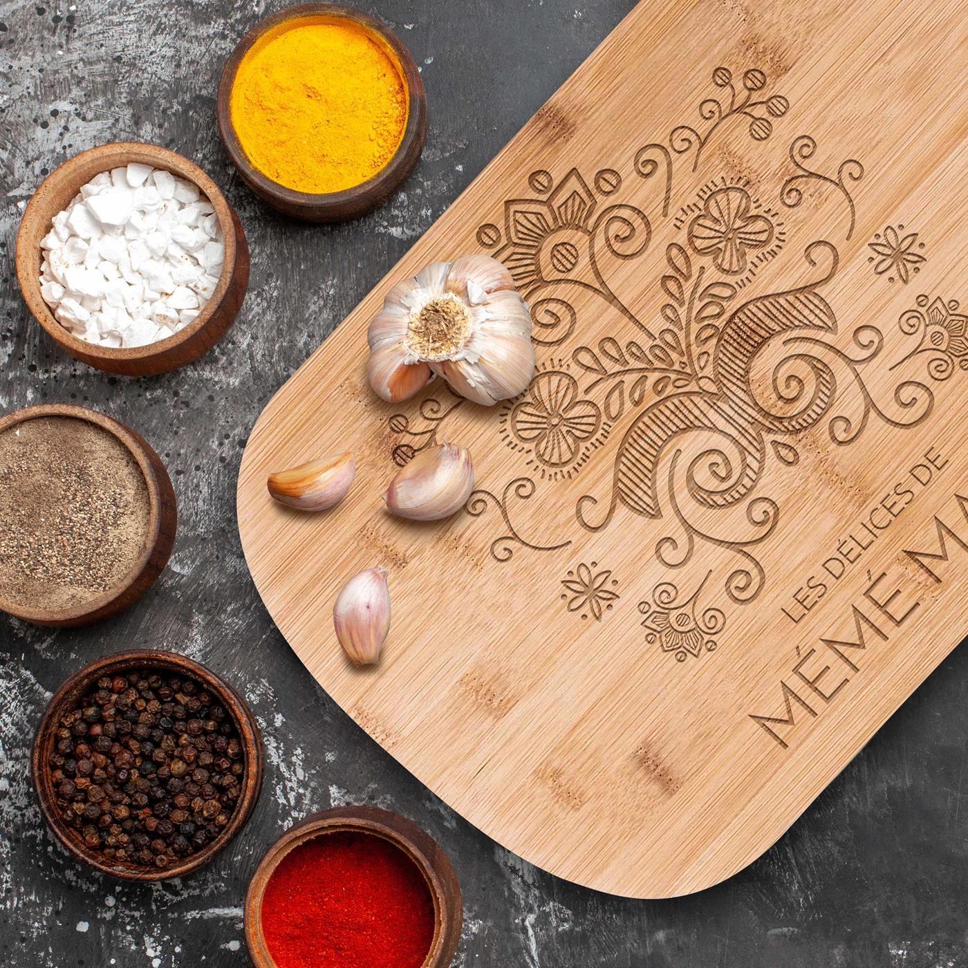 Murrano Personalized Bamboo Cutting Board for Grandma's Birthday