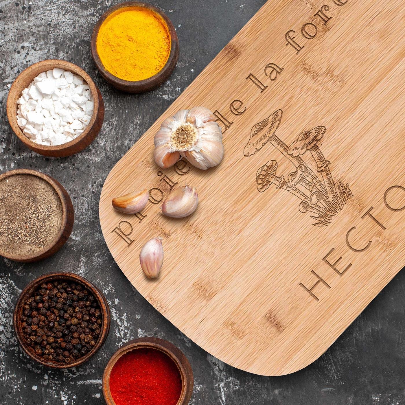 Murrano Bamboo Cutting Board with Personalized Engraving for Grandpa's Birthday