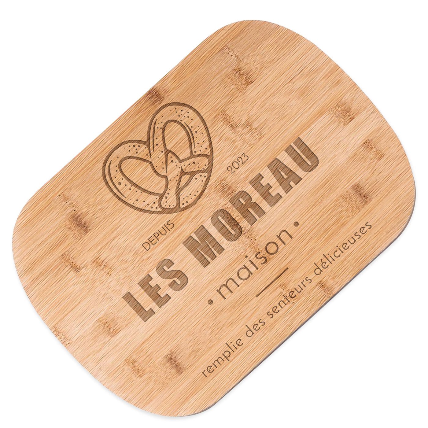 Murrano Personalized Bamboo Cutting Board for Him and Her