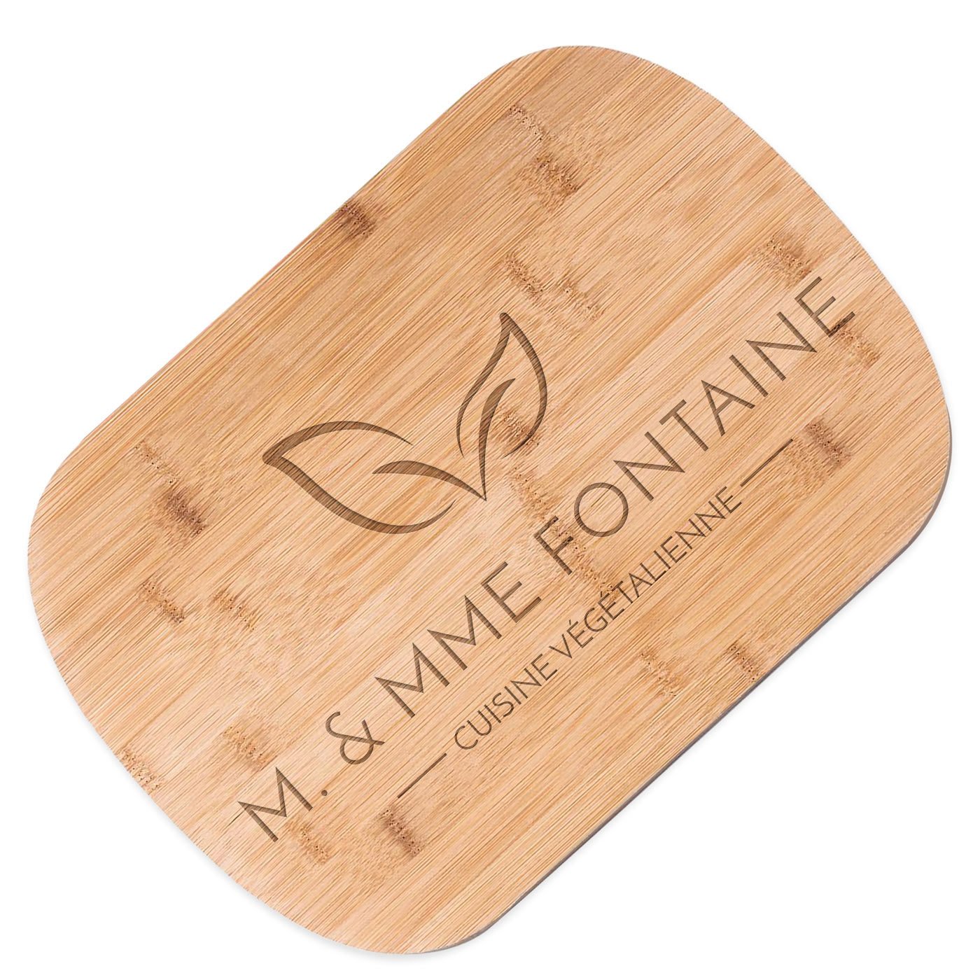 Murrano Personalized Bamboo Cutting Board for Vegan Couple