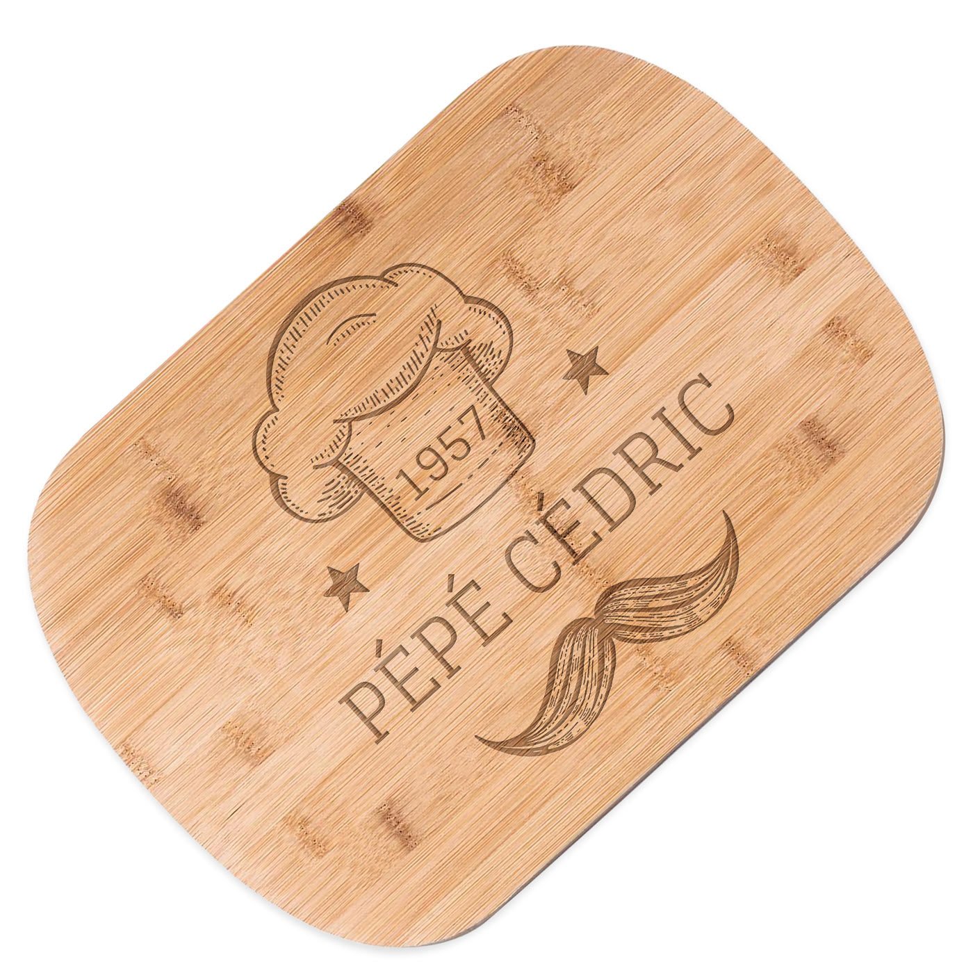 Murrano Bamboo Cutting Board with Custom Engraving for Grandparent's Day