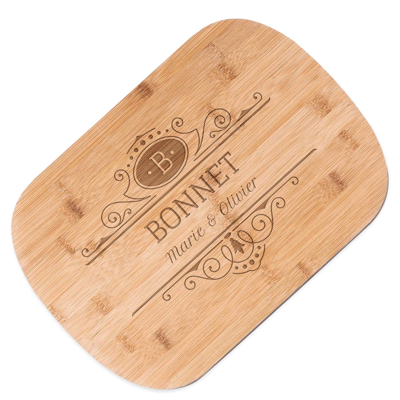 Planche à découper en bambou personnalisée pour l'anniversaire de mariage des grands-parents