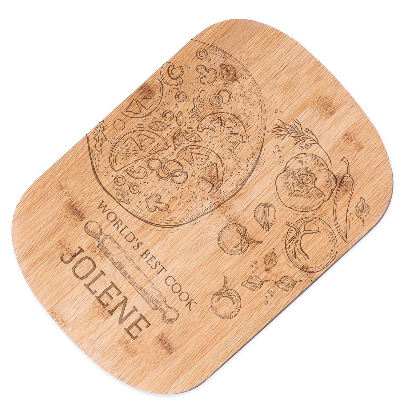 Murrano Bamboo Cutting Board with Personalized Engraving for Mother-in-Law's Birthday