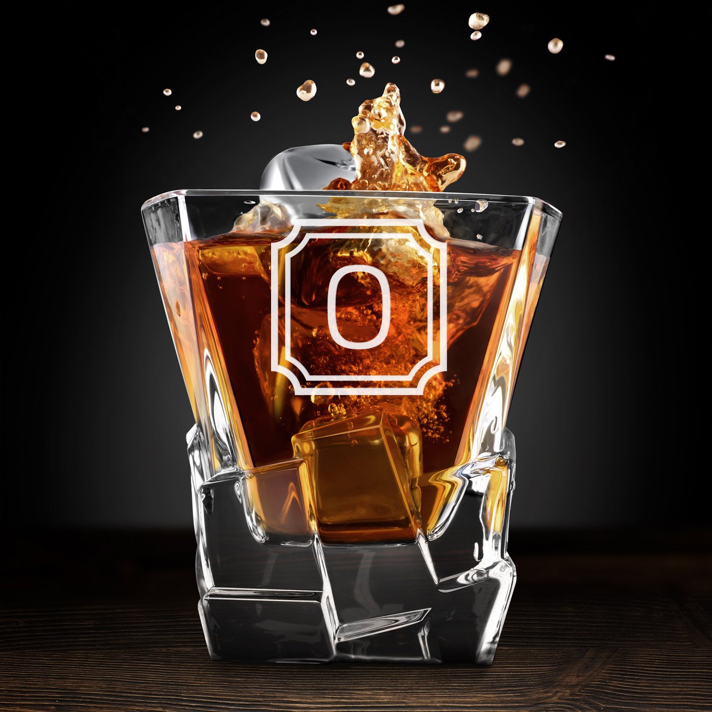 Vaso de whisky Ice Blink Murrano con grabado