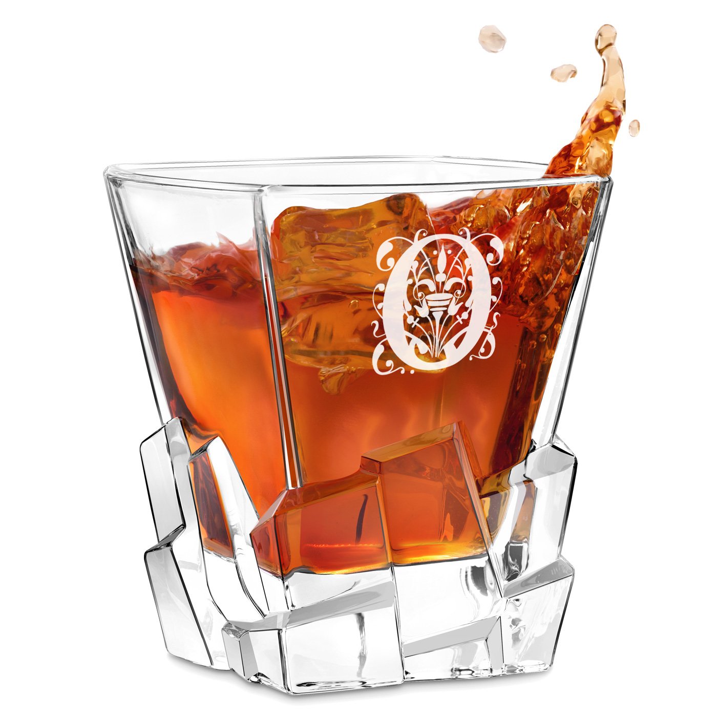 Copo de whisky Ice Blink Murrano con grabado para un ser querido