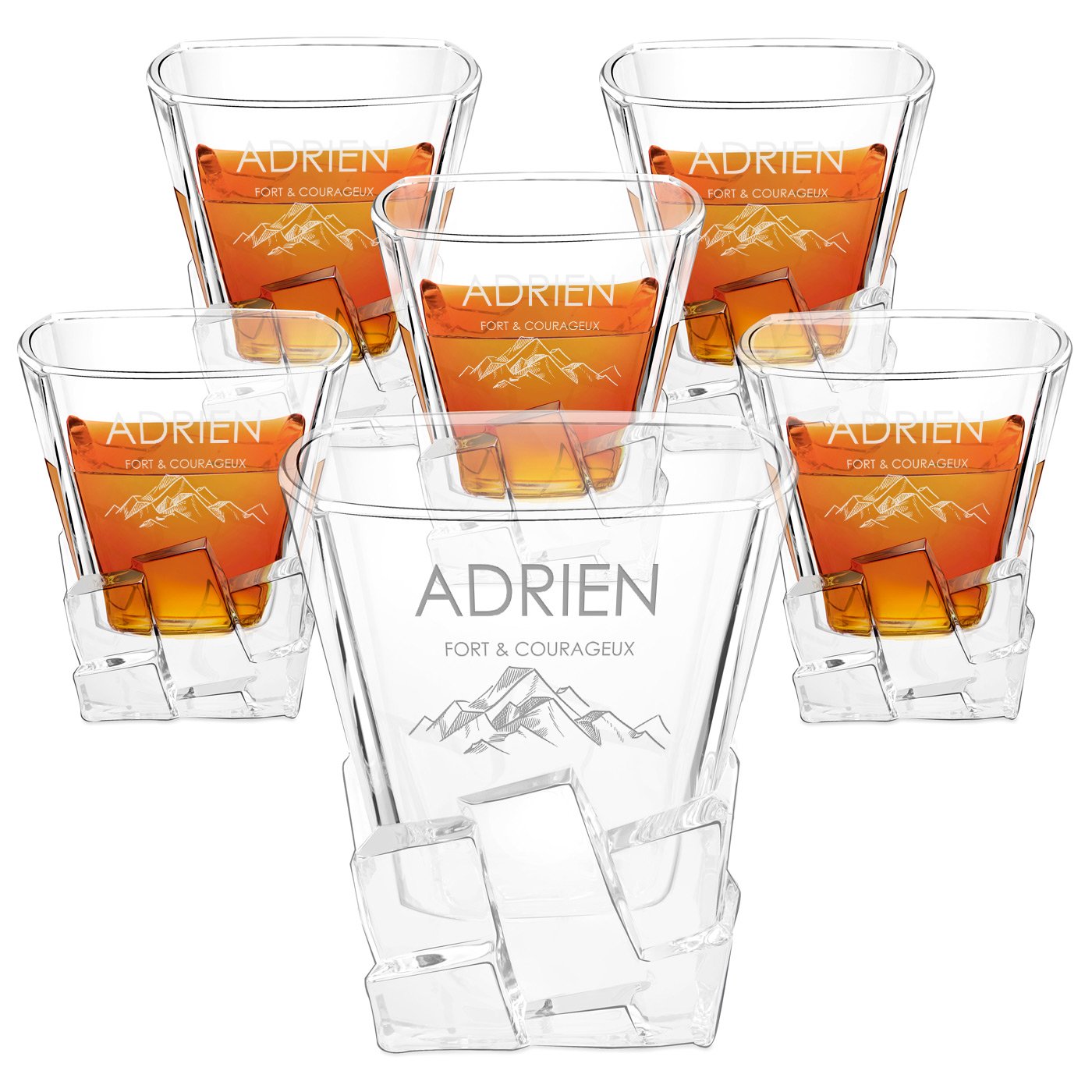 Vasos de whisky Murrano Ice Blink - Grabados para un aniversario masculino