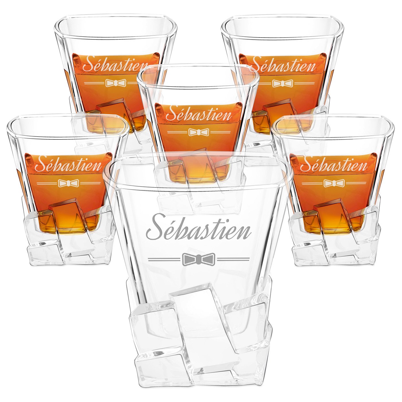 Copas de whisky Murrano Ice Blink - Grabadas para el cumpleaños de un caballero