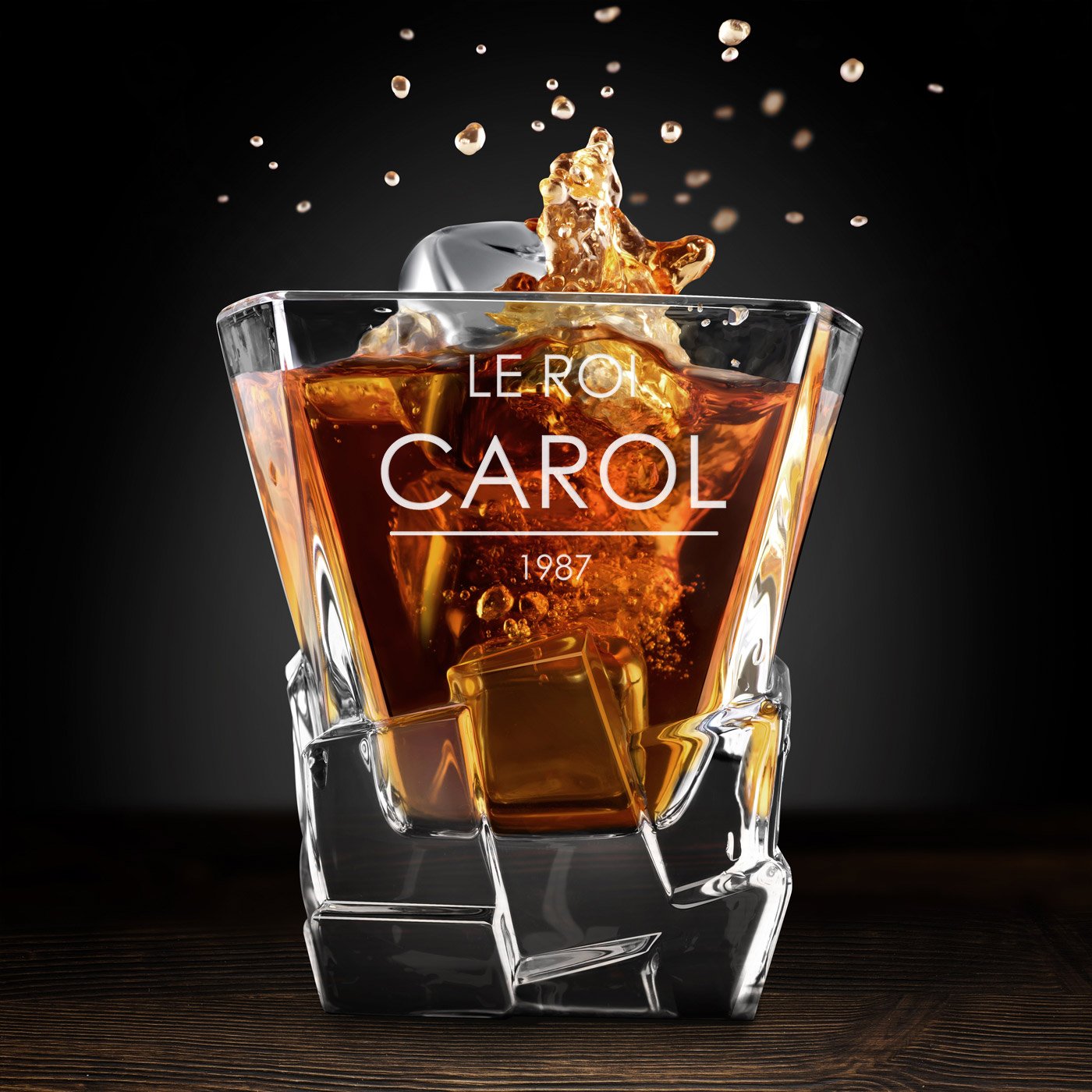 Copas de whisky Murrano Ice Blink con grabado láser - Juego de 6